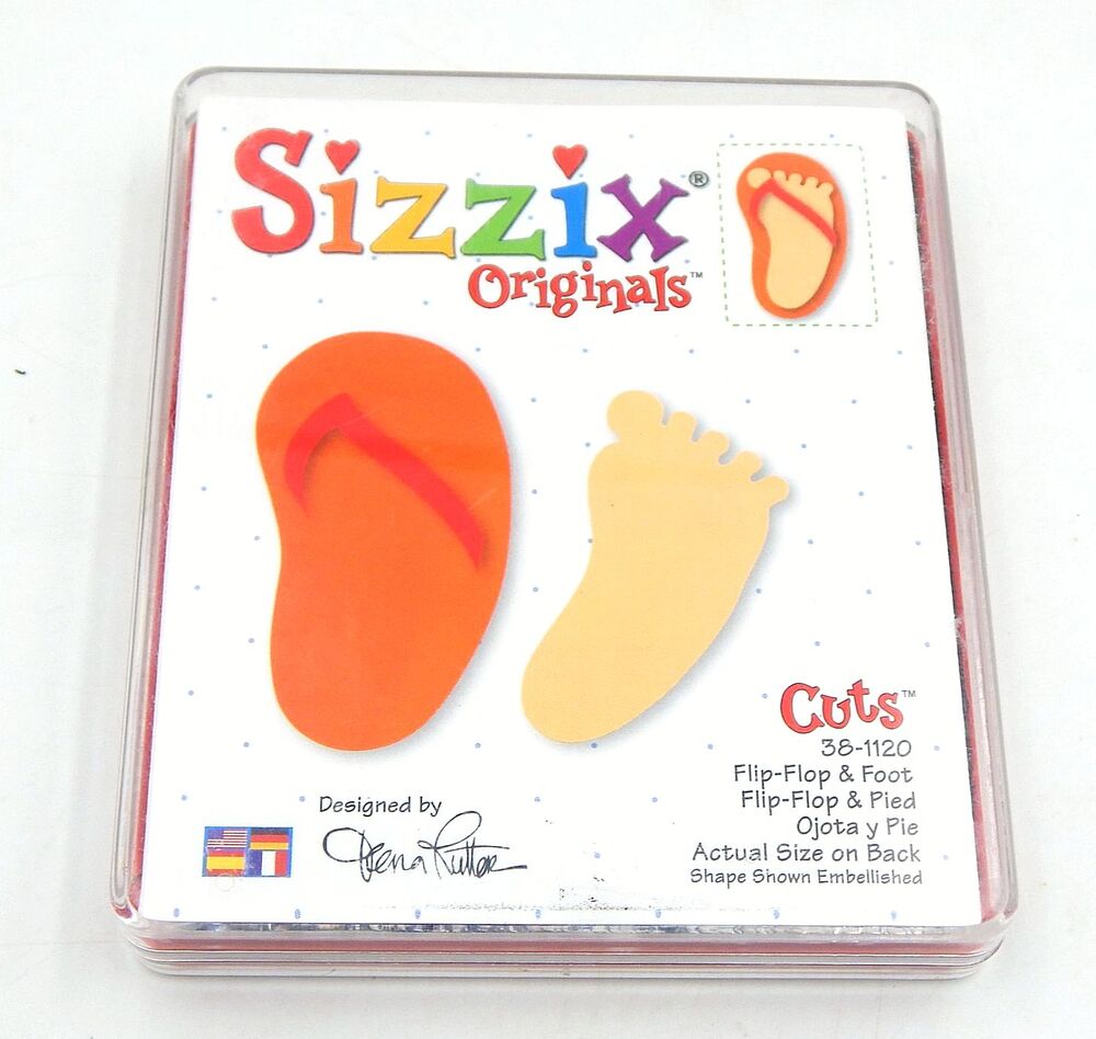 Sizzix Flip-Flop Pattern 38-1120 Die Cutter 4.5 In Cartridge Provo Craft Ellison